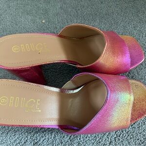 Rouge Helium Pink Heels with Vibrant Gradient Design